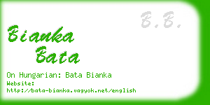 bianka bata business card